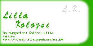 lilla kolozsi business card